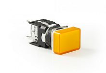 Сигнальная арматура 16 мм, прямоугольная 12-24 AC/DC жёлтая | код D080DXS | EMAS