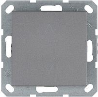 Выключатель одноклавишный для штор 10A 250V~ с накладкой, цвет Алюминий | код G3018S | Jasmart