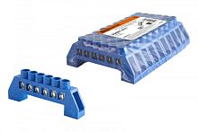 Шина N нулевая в изоляторе 6х9мм 6 групп никелированная TDM | код SQ0801-0317 | TDM