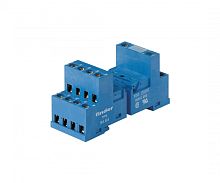 Розетка с винтовыми клеммами (с зажимной клетью) для реле 55.32, 55.34, таймера 85.02, 85.04, в комплекте металлическая клипса 094.51, версия: синий цвет | код 9464SMA | FINDER