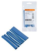 Набор трубок термоусаживаемых, клеевых Моноцвет-диапазон, синий TDM | код SQ0548-2304 | TDM