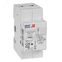 Выключатель автоматический дифференциального тока АВДТ с защитой от сверхтоков 2П 25А 100мА AC 4,5кА OptiDin D63-23C25-AC-У3 | код 328107 | КЭАЗ