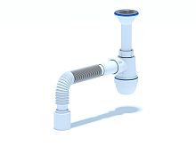 Сифон для умывальника АНИ 1 1/2' x 40 с гибкой трубой 40х50 | код C0510 | АНИ пласт