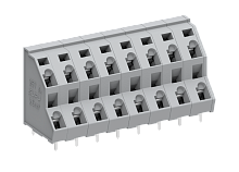 257302 Клемма MCS 2-уровневая, угловая, шаг 7.5мм, 2 конт., сер., шт | код 257302 | SUPU