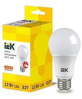 Лампа LED ALFA A60 груша 12Вт 230В 3000К E27 IEK | код LLA-A60-12-230-30-E27 | IEK