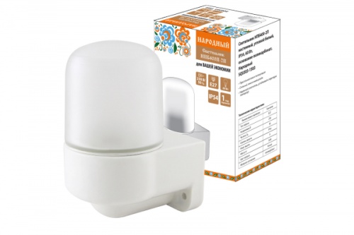 Светильник НПБ400-2П настенный, угловой белый, IP54, 60 Вт, основание-поликарбонат, Народный | код SQ0303-1503| TDM НАРОДНЫЙ Светильник НПБ400-2П настенный, угловой белый, IP54, 60 Вт, основание-поликарбонат, Народный | код SQ0303-1503| TDM НАРОДНЫЙ