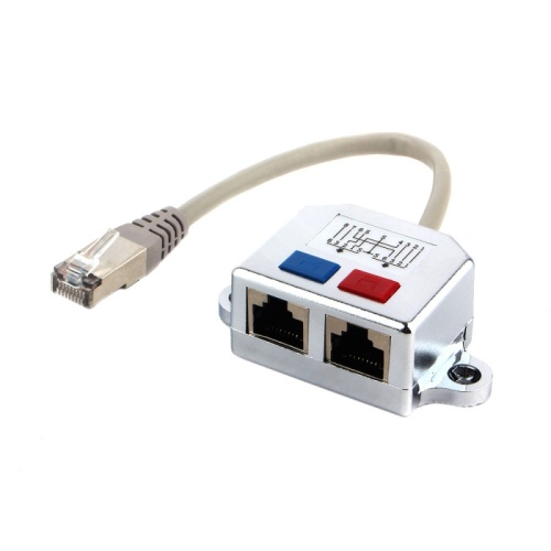Разветвитель NCA-SP-02 FTP 1 порт RJ45 (T568A/T568B) -> 2 порта RJ45 10/100 BASE-T | код NCA-SP-02 | Cablexpert