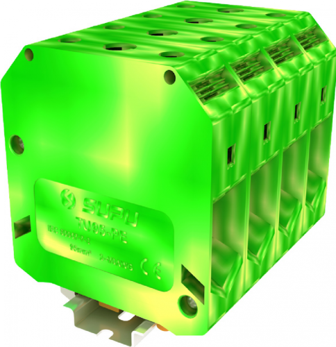 TU95-2-PE Клемма TU 1-1 заземл., винтовая, сеч.95мм2, желто-зел., шт | код TU95-2-PE | SUPU TU95-2-PE Клемма TU 1-1 заземл., винтовая, сеч.95мм2, желто-зел., шт | код TU95-2-PE | SUPU