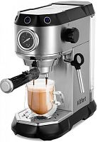 Кофеварка рожковая Kitfort КТ-7194 1450Вт нержавеющая сталь/черный | код 2021156 | KITFORT