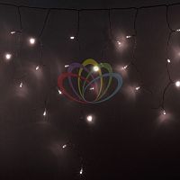 Гирлянда "Айсикл" (бахрома) 4.8х0.6м 176LED тепл. бел. 11Вт 220В IP44 провод прозр. | код 255-146 | Neon-Night