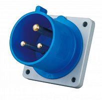 Вилка для скрытой проводки 2Р+РЕ 16А 220В IP44 ВЩ-103 | код 26230DEK | DEKraft