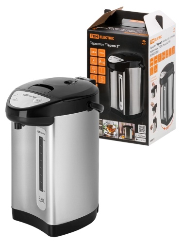 Термопот Термо 3, металл, 3,8 л, 3 способа подачи воды, 750 Вт, стальной, TDM | код SQ4002-0003 | TDM