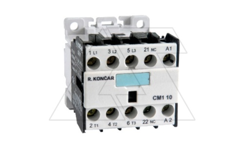 Мини-контактор CM1 01 220/230V 50Hz, 3P, 9A/(20A по AC-1), 4kW(400VAC), 220/230VAC, 1NC | код EAC604897 | Rade Koncar