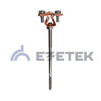 Держатель проводника круглого 8-10 мм для деревянного фасада, медь | код 90022 | ЕЗЕТЕК