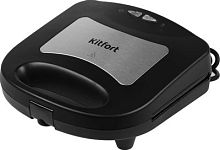 Вафельница Kitfort КТ-1660 700Вт черный/серебристый | код 1907845 | KITFORT