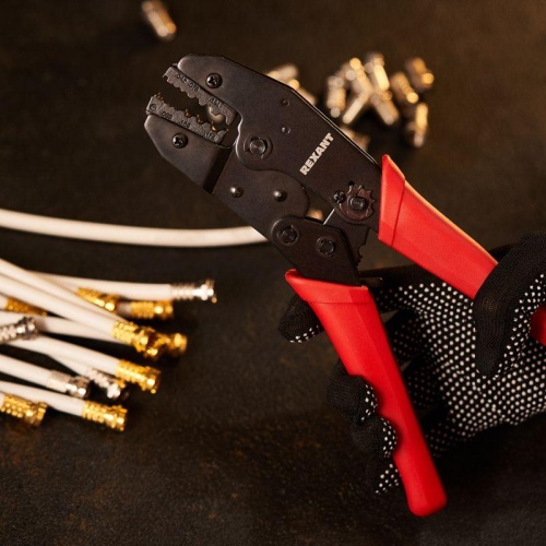 Кримпер для обжима F и BNC разъемов RG-174, RG-179, Fiber Optic (ht-301 J) | код 12-3015 | REXANT фото 2