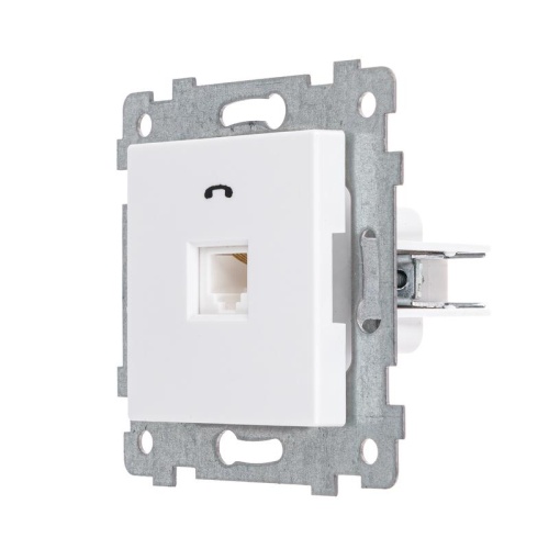 Аксиома Механизм розетки RJ11 скрытой установки РТ1-459, белый | код 121005 | Кунцево-Электро фото 2 Аксиома Механизм розетки RJ11 скрытой установки РТ1-459, белый | код 121005 | Кунцево-Электро фото 2