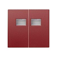 Клавиша двойная для выключателя с подсветкой, S44A, красный | код 4400026-037 | Simon