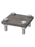 Зажим соединительный 4-х болтовой полоса-полоса 40х4 мм, термодиффузия TDM | код SQ2401-0041 | TDM