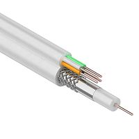 Кабель ККСВ-В+4х0,5 мм (бухта 100 м) белый REXANT | код 01-4021 | REXANT