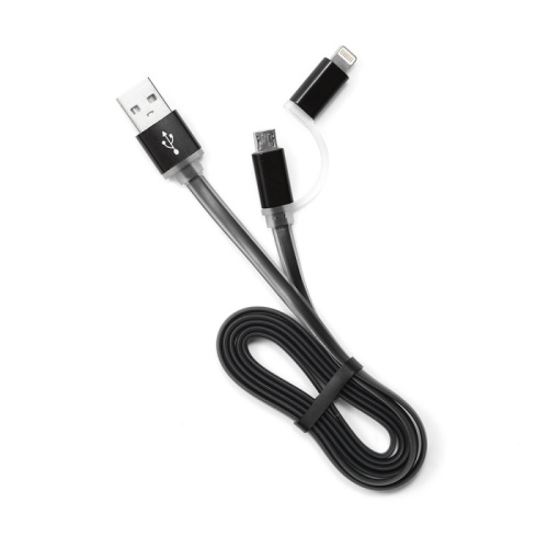 Кабель USB 2.0 Cablexpert CC-mAPUSB2bk1m, AM/microBM 5P - iPhone lightning, 1м, комбо кабель, алюминиевые разъемы, черный, блистер | код CC-mAPUSB2bk1m | Cablexpert