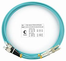 Cabeus FOP-50-LC-FC-2m Шнур оптический duplex LC-FC 50/125 mm OM3 2м LSZH | код 7571c | Cabeus
