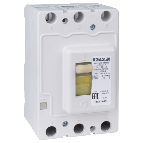 Силовой автоматический выключатель ВА57-35-340010-250А-500-690AC-УХЛ3 (Втычной, без панели) (техпредписание) | код 281785 | КЭАЗ