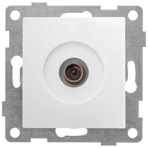 Розетка телевизионная TV 1-м СП Bravo механизм бел. | код С10А1-001 | GUSI