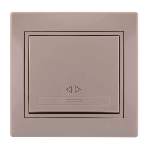 Выключатель промежуточный крем со вставкой (10шт/120шт) | код 701-0303-107 | Lezard