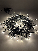 Гирлянда светодиодная "Нить Мишура" 2м 200LED 220В IP20 зел. провод тепл. свет | Код. Б0047970 | ЭРА