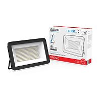 Прожектор светодиодный Elementary 200Вт 6500К IP65 17000лм ПРОМО G2 черн. | код 613100200P | GAUSS