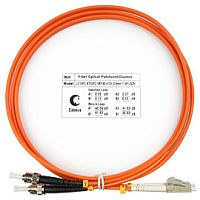 Cabeus FOP-62-LC-ST-15m Шнур оптический duplex LC-ST 62,5/125 mm 15м LSZH | код 8427c | Cabeus
