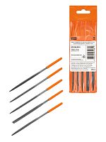 Набор надфилей 5 шт, ?3 мм, длина 140 мм, пластиковая рукоятка, Рубин TDM | код SQ1026-0301 | TDM