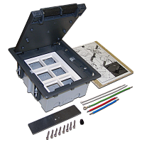 Лючок в пол на 6 модулей Mosaic 45x45 | код LAN-WA-FLBP-F45/6 | LANMASTER