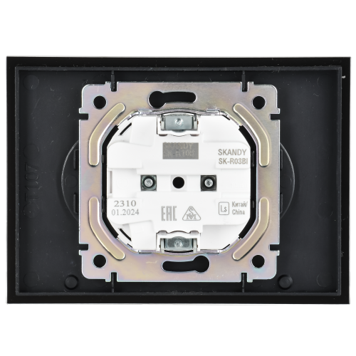 SKANDY Роз. 2-я без з/к/ш стекло 10А SK-R03Bl черн. IEK | код SK-R20-10-K02 | IEK фото 5 SKANDY Роз. 2-я без з/к/ш стекло 10А SK-R03Bl черн. IEK | код SK-R20-10-K02 | IEK фото 5