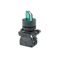 Переключатель на 3 положения с фиксацией и подсветкой, зеленый, 1NO, 220V AC/DC, IP65, пластик MTB5-AK33713 | код 137289 | MEYERTEC