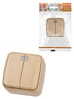 Выключатель 2-кл. открытой установки с подсветкой IP20 10А, сосна Дача Народная | код SQ1824-0054 | TDM НАРОДНЫЙ