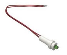 Светодиодная лампа СКЛ-17.3А-Л-2-36, зеленая, выводы жесткие под пайку, 36В 50Гц/пост., диаметр посадочного отверстия 8мм, УХЛ2.1 | код A8021-80068865 | Каскад-Электро