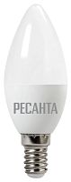 Лампа светодиодная LL-R-C37-5W-230-3K-E14 (свеча, 5Вт, тепл., Е14) Ресанта, , Шт | код 76/1/1 | РЕСАНТА