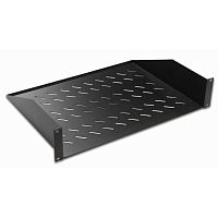 Полка консольная 19', 2U глубина 350мм, нагрузка до 25 кг, чер. DATAREX | код DR-412211 | Datarex