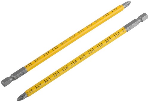 Биты кованые сталь S2 односторонние 100 мм PH2 Профи 2 шт блистер | код 57510 | FIT фото 5