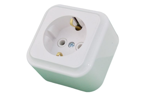 Беларусь Розетка наружная с заземлением | код Розетка РА16-254 | БелТИЗ