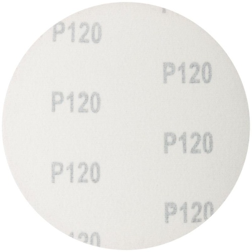 Круги шлифовальные сплошные (липучка), алюминий-оксидные, 125 мм, 5 шт Р 120 | код 39826М | FIT