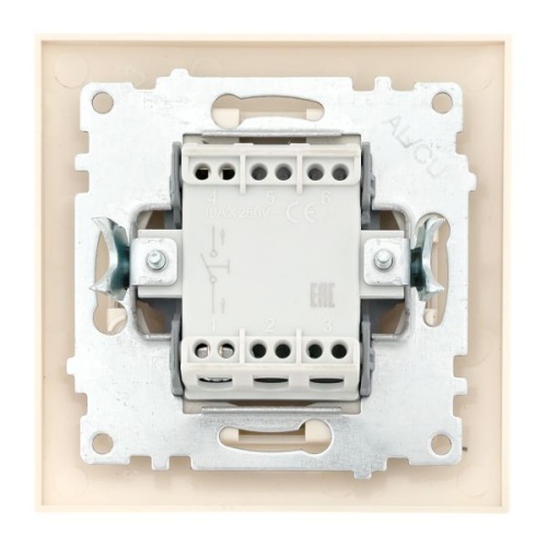 Валенсия кнопка звонка 10А кремовая | код EWV10-026-20 | EKF фото 5