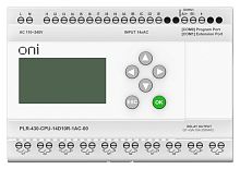 Модуль ЦПУ 14 DI 10 RO 220В AC с экраном | код PLR-430-CPU-14D10R-1AC-00 | ONI
