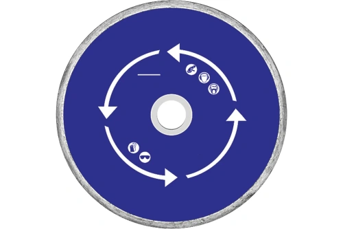 Диск отрезной алмазный сплошной (влажная резка), для работы с кафелем, 125х1.9х5.0х22.2 мм | код 37202М | MOS