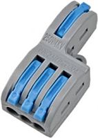 FD-13T Клемма проходная универ. строительно-монтажная с рычаж. 1-3-проводная 0.08-2.5мм2, шт | код FD-13T | SUPU