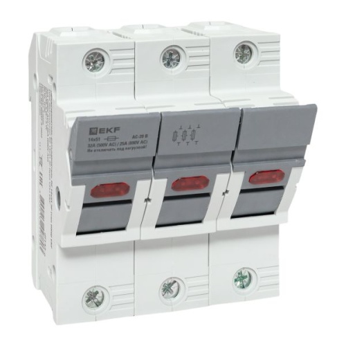 Предохранитель-разъединитель DF 14х51 3Р (тип ПВЦ) EKF | код df143-e | EKF фото 2