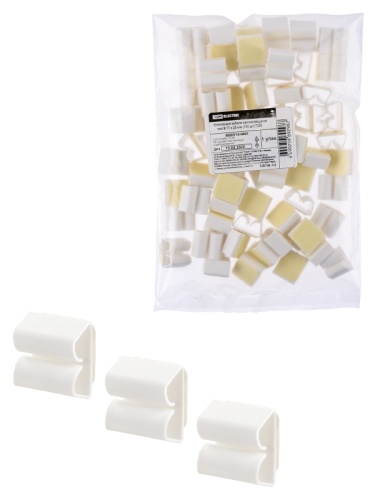 Клипса для кабеля самоклеящаяся тип B 17х20 мм (100шт) TDM | код SQ0516-0401 | TDM Клипса для кабеля самоклеящаяся тип B 17х20 мм (100шт) TDM | код SQ0516-0401 | TDM