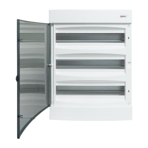 Щит распределительный навесной ''''Unix'''' прозрачная дверь 3х18 модулей IP40 PROxima'''' | код ux-3x18-n | EKF фото 5